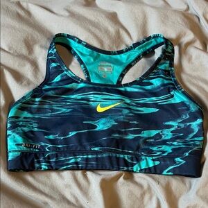 Nike Women's Teal and Navy Sports Bra